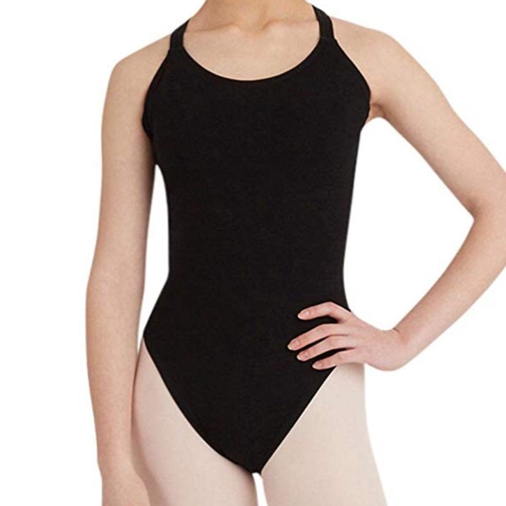 Black ballet leotard